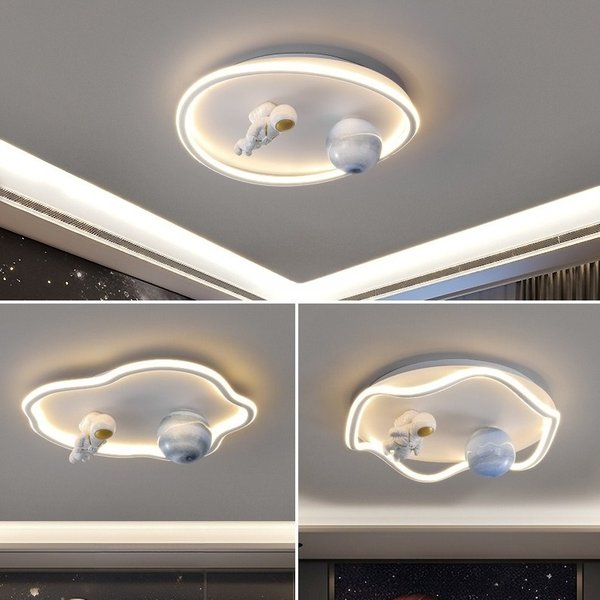 Moderne LED-Deckenleuchte für Kinderzimmer, Mond-Astronauten-Deckenlampe, Cartoon-Beleuchtung für Jungen- und Mädchenzimmer, Studierzimmer, Wohnraumdekoration
