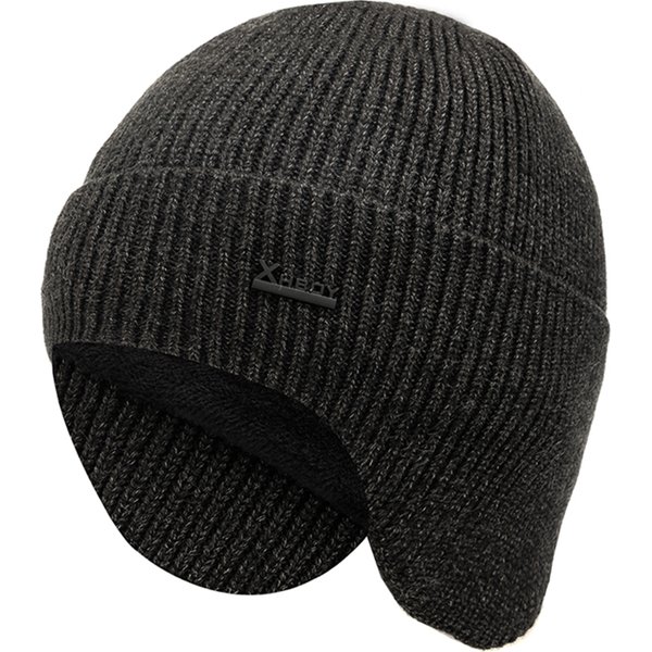 Nouveaux hommes chapeau d'hiver ajouter polaire chaud oreillette casquette élégant doux bonnet chapeau pour homme en plein air épaissir Ski sport tricoté chapeau