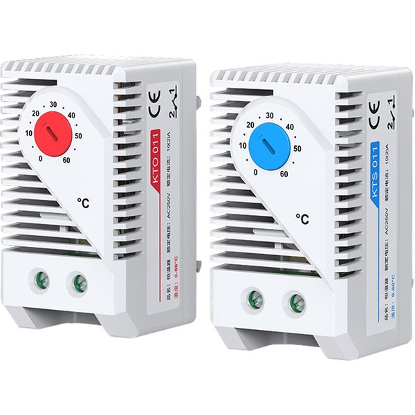 Temperature Controller KTO011 Mechanical Switch KTS011 NO NC 0-60℃ Cabinet Thermostat And Humidity Control AC 250V 10A
