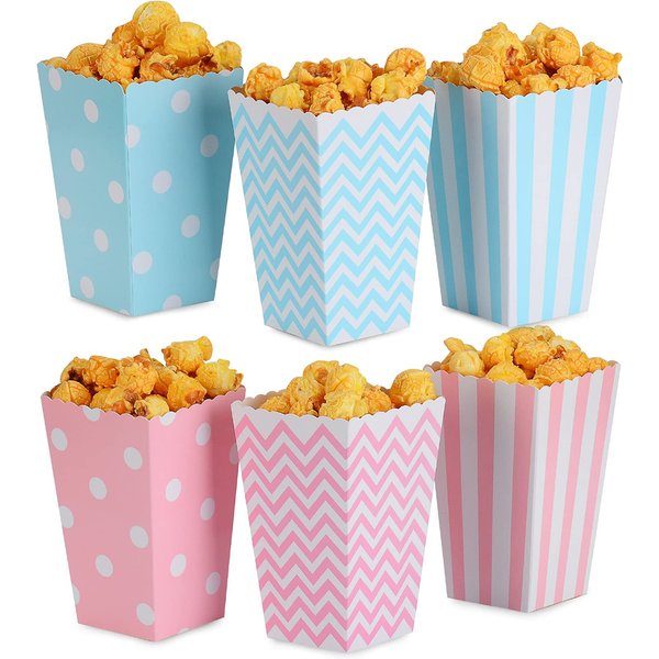 12 stücke Rose Gold Rosa Steifes Papier Mini Party Popcorn Boxen Pop Corn Candy Sanck Bevorzugung Taschen Hochzeit Geburtstag Film party Geschirr