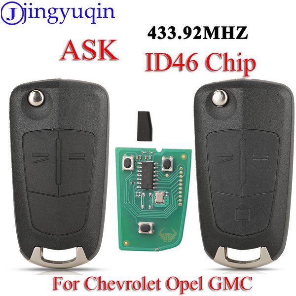 jingyuqin 2/3Buttons Car Remote Key Fob 433.92MHZ ID46 For Chevrolet Captiva Opel Antara ZAFIRA GMC Terrain With DWO5 Blade