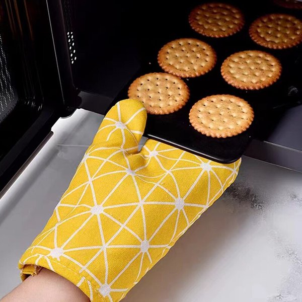 1 Packung Baumwoll-und Leinen-Back handschuhe Mikrowellen handschuhe Heim isolierung Küchen backofen Spezial werkzeuge