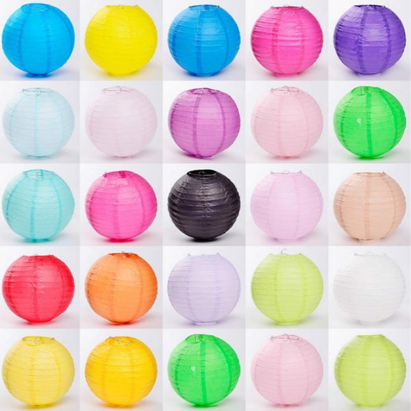 Lanternes chinoises/japonaises en papier 10/15/20/25/30/35/40cm, décoration pour fête préChristophe, boules en papier, décor de fête d'anniversaire, artisanat de mariage, bricolage