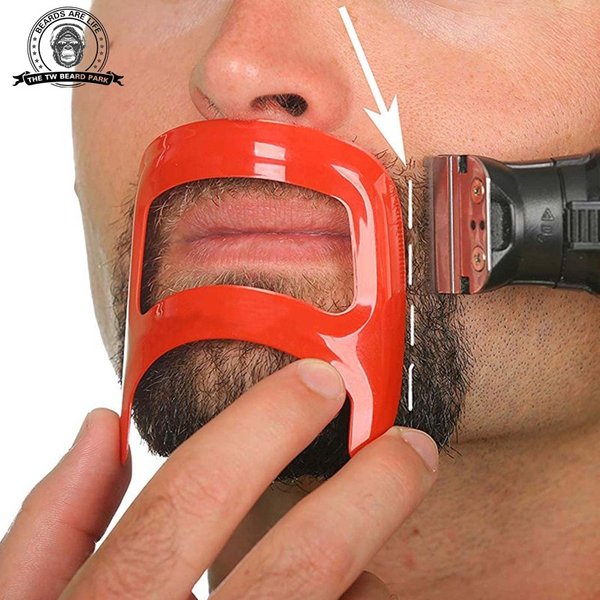 1pcs Goatee Shaving Template Shaping Edge Up Tool for Goatee Trimming Lineup Beard Grooming Kit for Men Barber Supplies