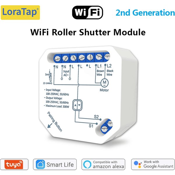 Tuya Smart Life WiFi Rideau Commutateur Module Connecté Volets Roulants Contrôle Stores Moteur Google Home Alexa Electric Drive Fenêtre LoraTap Automatique Automatisation Résidentiel Motorisé