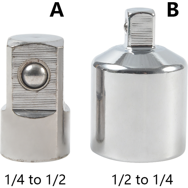 Adaptateur réducteur de douille à cliquet 2 pièces, 1/2" vers 1/4", pour réparation automobile, vélo, garage, outils de douille de petite taille