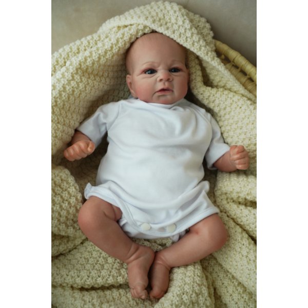 Bemalt fertige Puppe Premie Baby Reborn Puppe lebensechte 46CM Elijah hochwertige Genesis handbemalte Puppe