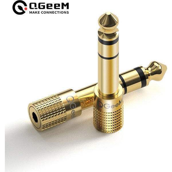 QGeeM Jack 6,5 6,35 mm Stecker auf 3,5 mm Buchse Kopfhörerverstärker Audio-Adapter Mikrofon AUX 6,3 3,5 mm Konverter