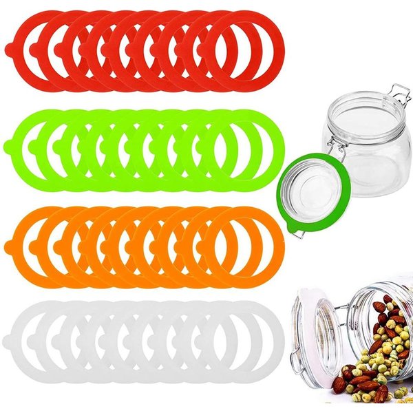 Joint de remplacement en Silicone, 10 pièces, joints en caoutchouc hermétiques, anneaux pour couvercles de bocaux Mason, mise en conserve anti-fuite pour bocaux supérieurs à Clip en verre