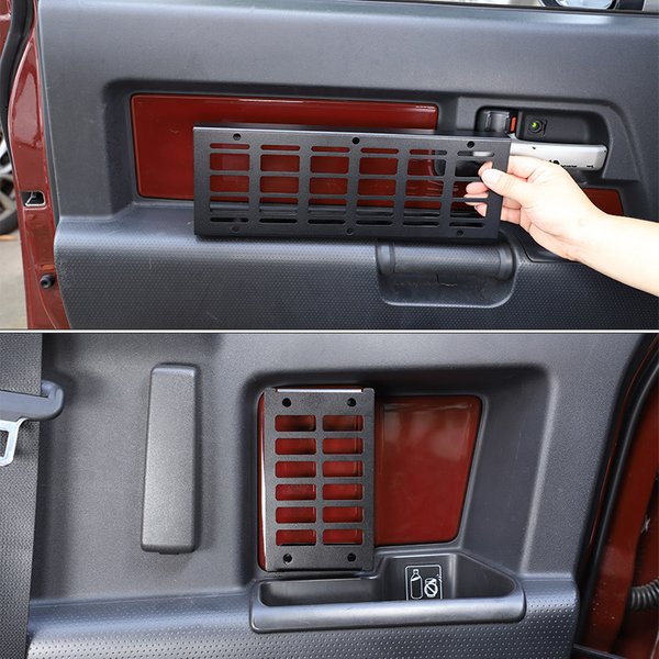 For Toyota FJ Cruiser 2007-2021 Aluminum Alloy Car Interior Door Storage Shelf Organizer Rack Hanging Bracket Accessories
