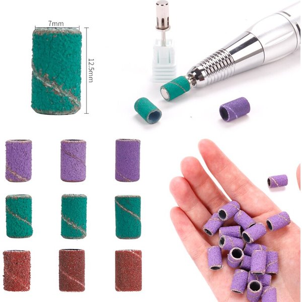 Grit 80 120 180 Ongles Ponçage Électrique Machine Forets UV Gel Acrylique Dissolvant Manucure Fichiers Cuticules Burffur
