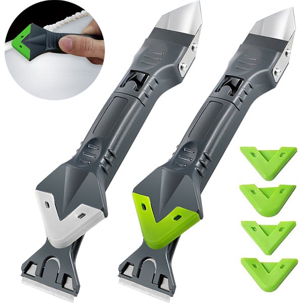 5-in-1-Silikon-Dichtstoffe, Entferner, Schaber, glatte Dichtungsmasse, Finisher-Werkzeuge, Fugenmörtel-Set, Nahtreparatur, Entfernung, Handwerkzeug-Set, Zubehör