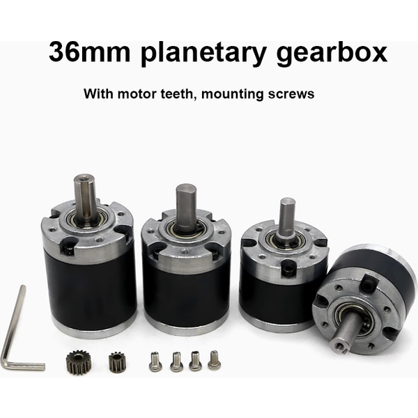 36mm Durchmesser Planetengetriebe Präzisions-Untersetzungsmotor Metallgetriebe Mikro-Niedrigdrehzahlmotor für 555/550/540/3650/36ZY Motor