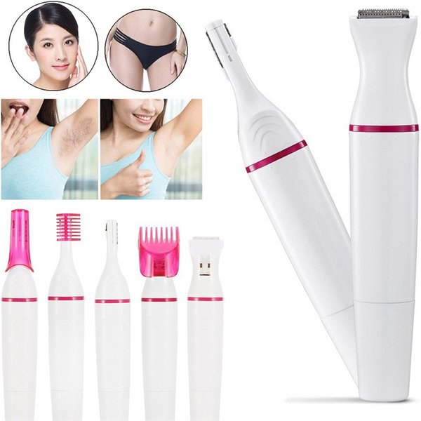 Multifunction Portable 5 in 1 Electric Epilator Painless Trimmer For Eyebrow Body Bikini Facial Hair Removal Hair Shaver