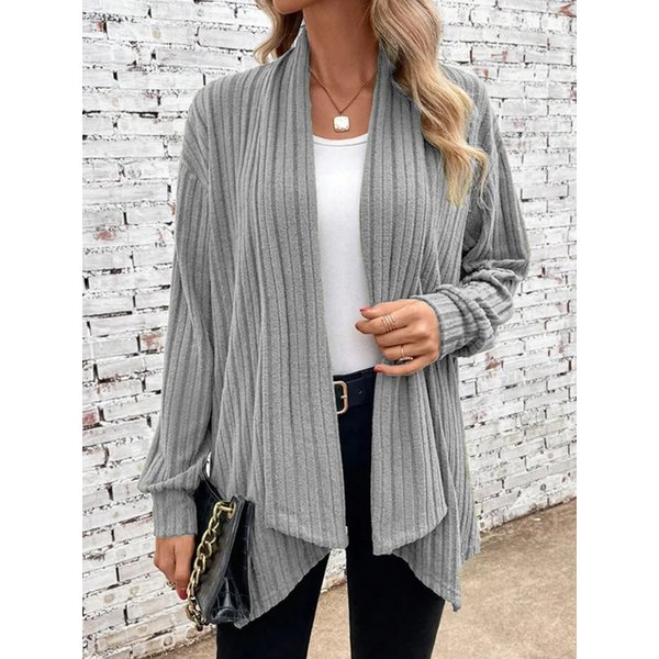 Manteau Cardigan ample à manches longues pour femme, couleur unie, nouvelle collection automne et hiver
