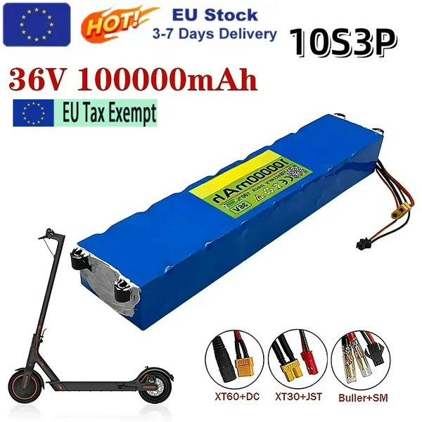 MKEPA 10S3P 36V 100000mAh 36V Elektroroller-Akkupack 18650 Lithium M365 Elektroroller 36V Akku
