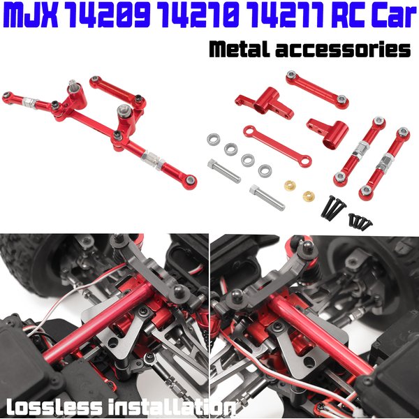 Metall Lenkung Komponente Stange Servo Stange Für MJX HYPER GO 1/14 14209 14210 14211 Fernbedienung Auto Upgrade Zubehör