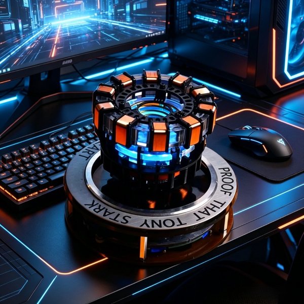 Reaktor Arc, moduł reaktora unoszący się w powietrzu, skala 1:1 z oświetleniem LED, symulacja ruchu, stojak do levitacji, unikalny prezent.