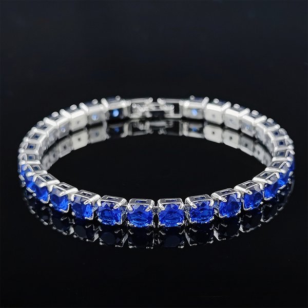 Bracelet de Tennis pour femmes, couleur or Rose argent, 3mm, 4mm, 5mm, rose, bleu, vert, rouge, bijoux à la mode, cadeau de fête, S4777