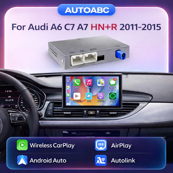 Module d'interface sans fil CarPlay Android Auto pour Audi A6 A7 système HN+R avec Mirror Link, Bluetooth et navigation