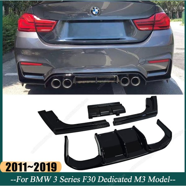Diffuseur de pare-chocs arrière, spoiler, plaque de séparation, kit carrosserie, pièce de tuning automobile pour BMW Série 3 F30 modèle M3 dédié 2011-2019