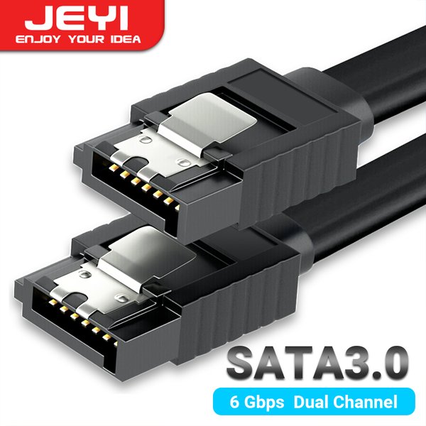 JEYI SATA câble III 6Gbps 40CM câble de données HDD SDD à courbure droite avec loquet de verrouillage pour SATA HDD SSD CD pilote graveur de CD