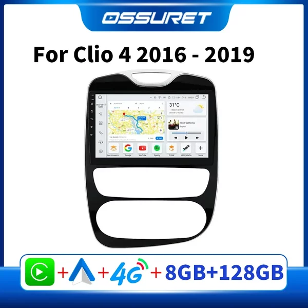 7862 Android Auto Audio Auto Stereo Player für Renault Clio 4 2016-2019 Drahtlose CarPlay DSP Multimedia Video Autoradio GPS