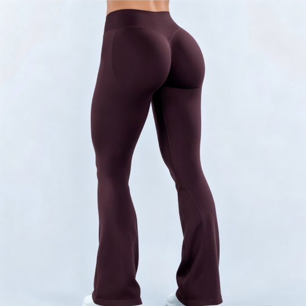 Damskie sportowe legginsy z rozszerzanymi nogawkami, bezszwowe, szybkoschnące, oddychające, modelujące pośladki, spodnie do jogi, na siłownię, do fitnessu, pilatesu.