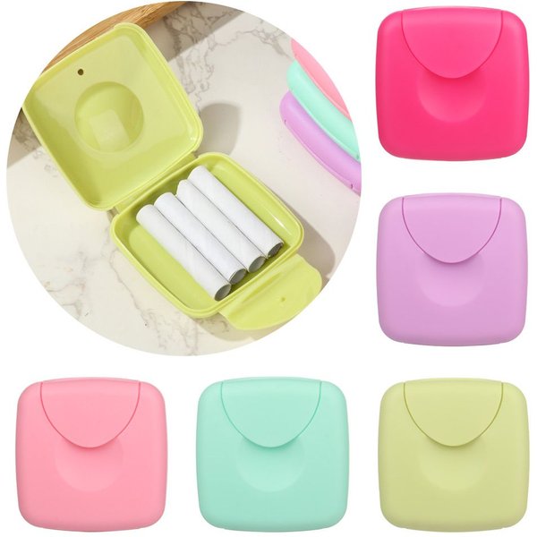 Large Capacity Tampons Storage Boxes Cotton Sliver Organizer Tampon Container Soap Boxes Travel Supplies Portable Plastic Gift