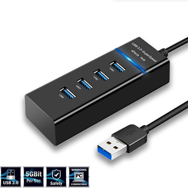 USB 3.0 5 Gbit/s Hochgeschwindigkeits-USB-Hub 3 0 4 Ports für PC Computer Dockingstation Adapter Splitter für Festplatten Maus Tastatur