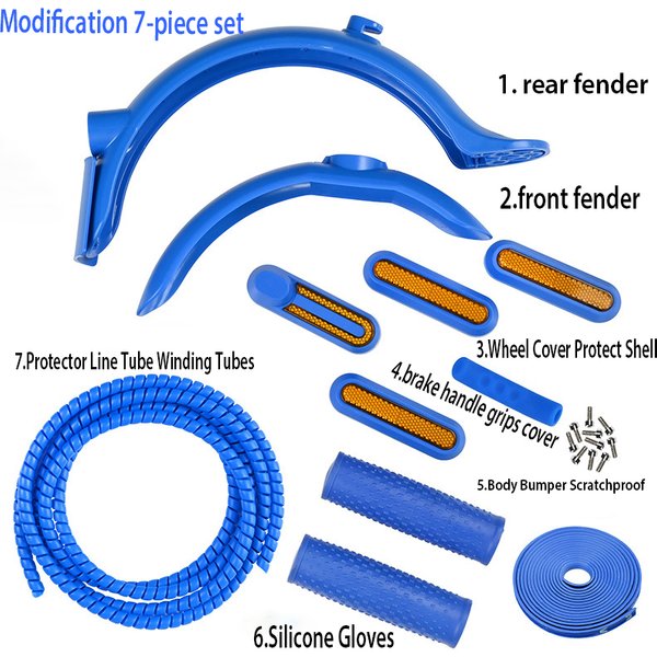 Fender Line Tube Anti-Collision Strip Handlebar Grip Parts for Xiaomi M365 1S Pro 2 Electric Scooter Coloured Mudguard
