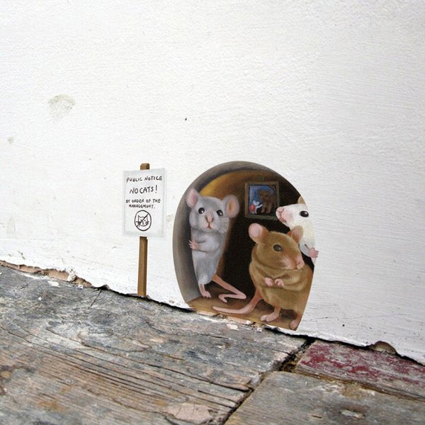 Realistic Mouse Hole Wall Stickers for Corner Stairs Funny Cute Mouse Home Decorative Wall Decals Decorative Stickers