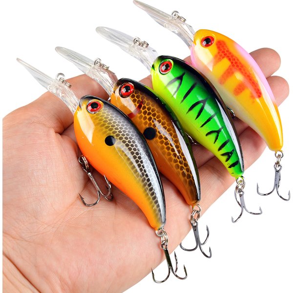 1 pièces leurre de pêche à manivelle appâts durs artificiels 10 cm/15g manivelle Jerkbait Wobbler matériel de pêche bon triple crochets attirail