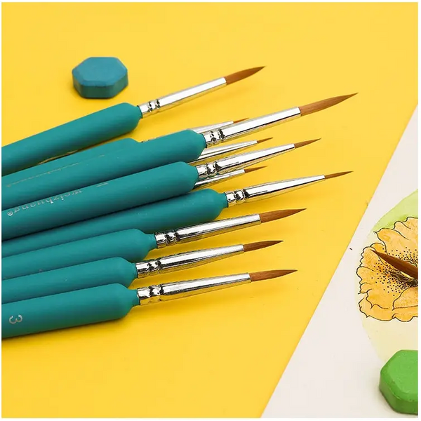 11 Teile/satz Haken Linie Stift Für Aquarell Ölgemälde Extra Feine Weiche Wolf Haar Hand Pinsel Gouache Acryl Nail art Zeichnung