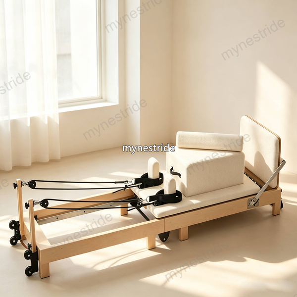 Schaffen Sie einen Ort, an dem man sich mit dem Thema Kutschei und Widerstand auseinandersetzen kann. | Ahornrahmen | Pilates-Reformer / Pilates-Bett / Pilates-Reformer-Maschine | Fitnessgerät