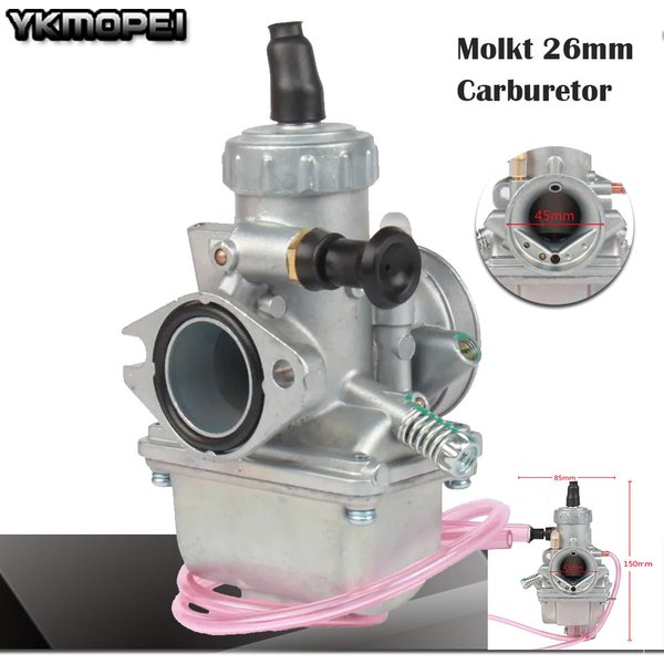 Carburateur Molkt 26mm pour YX ZS agglomcc 150cc 160cc D343 Pit bike, pièces de rechange pour moteur horizontal