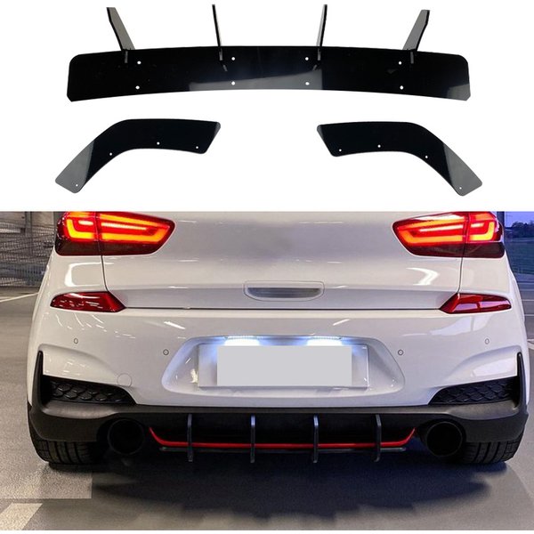 Diffuseur de pare-chocs arrière, becquet, séparateur, protection pour Hyundai I30N MK3 Hatchback 2017-2019, décoration, protection