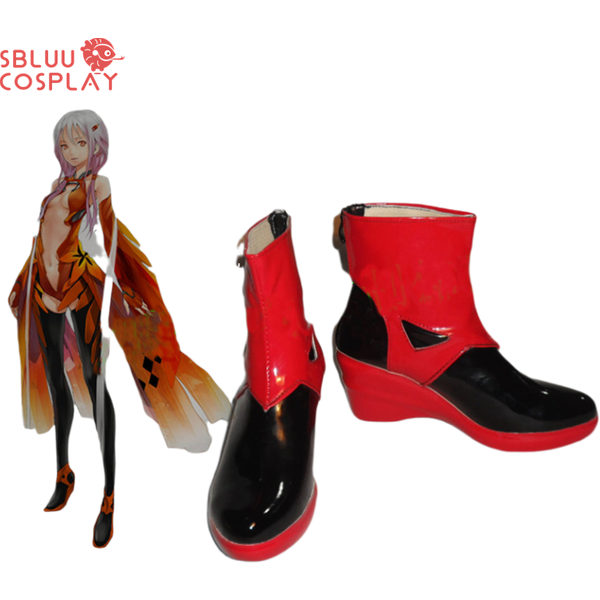 SBluuCosplay couronne coupable Cosplay chaussures Yuzuriha Inori chaussures Anime bottes de fête sur mesure