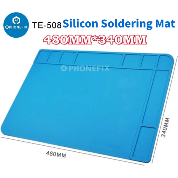 Tapis de soudure antistatique en Silicone ESD, tampon de travail résistant à la chaleur pour pistolet à Air chaud, Station de soudage, réparation, plate-forme de dessoudage