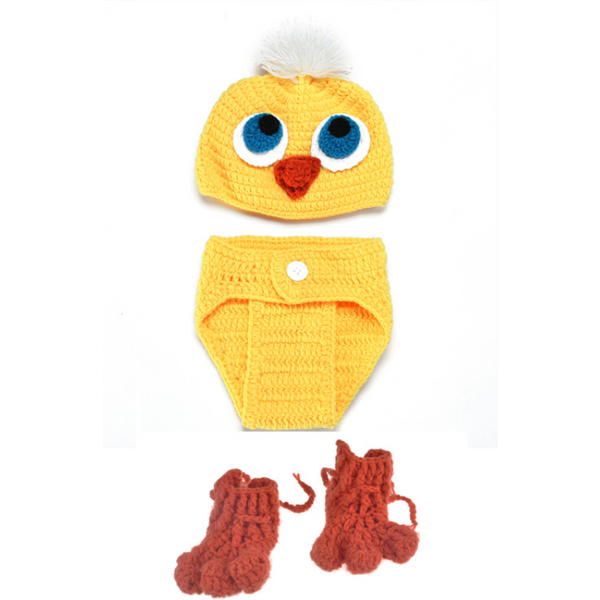0-6M Newborn Baby Clothing Photography Props New Girl Boys Handmade Chicken Costume Baby Clothes Accessories Gift For Babies