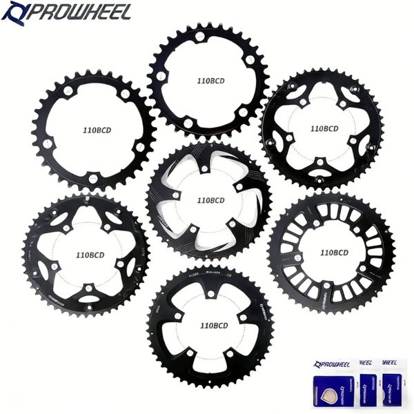 PROWHEEL 110BCD 5-otworowa tarcza mechanizmu korbowego do roweru szosowego, 34T/50T, 8/9/10/11 rzędów, wykonana z aluminium CNC, części zamienne do rowerów