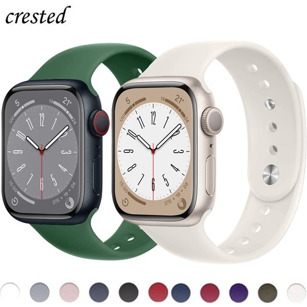 Silikon für Apple Watch Band 44mm 40mm 45mm 41mm 42mm 38mm 49mm 41 44 45mm Armband IWatch Serie 7 6 5 4 3 SE 8 Ultra Armband