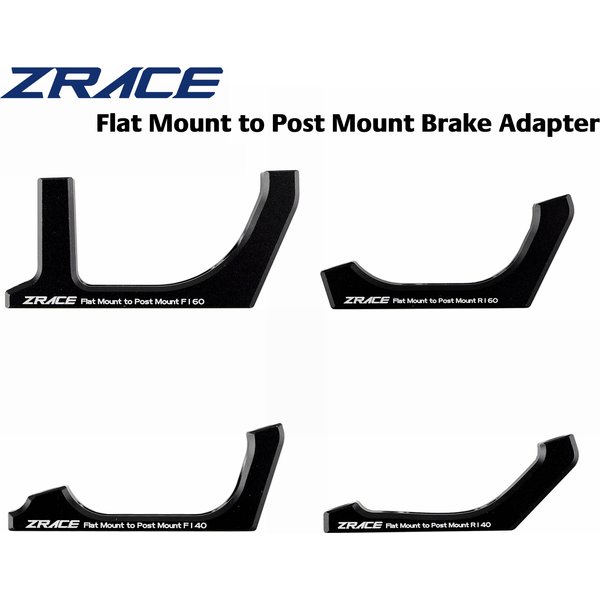 ZRACE Flat to Post Mount Brake Adapter, Front and Rear, 140mm / 160mm