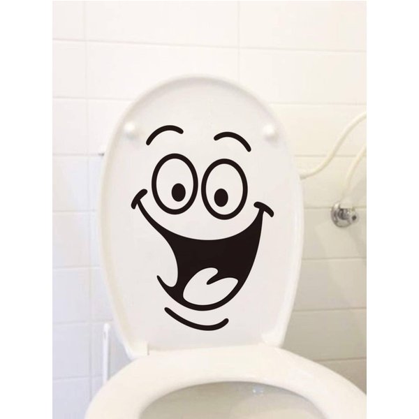 Funny Cute Toilet Seat Sticker Fashion Personality Toilet Sticker Bathroom Toilet Refurbished Waterproof Sticker