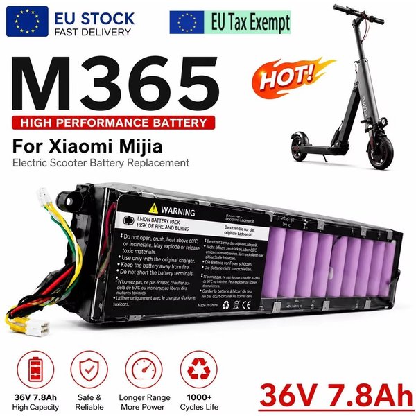2026 Verbesserte 36V 7800mAh Lithium-Ionen-Batterie mit Großer Kapazität für Xiaomi M365 Pro - Bietet Größere Reichweite, Langlebigkeit und Zuverlässigkeit