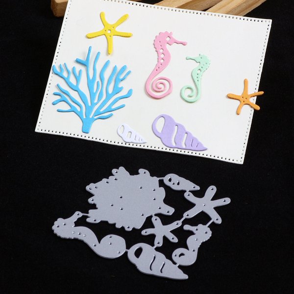 Seaweed seahorse shell Metal Cutting Dies Stencils For DIY Scrapbooking Decorative Embossing Handcraft Die Cutting Template Sea