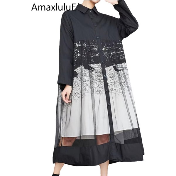 AmaxluluE 2025 été robes femmes mode lâche Vintage maille conception dentelle robes dames de luxe classique décontracté coton vêtements