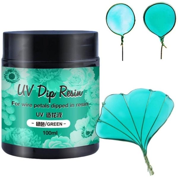 Colle résine UV DIP, liquide fabrication fleurs, pour fils métalliques trempés dans résine UV, fabrication