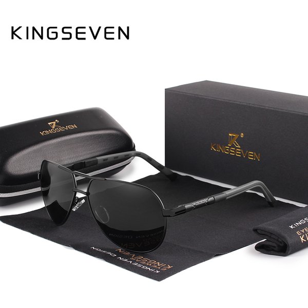 KINGSEVEN Vintage Aluminum Polarized Sunglasses Brand Sun Glasses Coating Lens Driving Eyewear For Men/Women