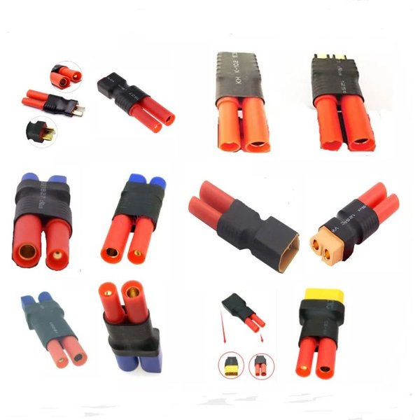 2 adaptateurs de connecteurs mâles et femelles HXT 4.0 mm vers Deans T Plug XT60 XT90 EC3 EC5 TRX, connecteurs bullet 4.0mm 4mm pour batterie Lipo FPV RC